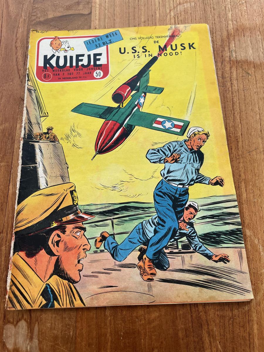 Hergé Weekblad Kuifje Tintin Nr 50 Kuifje bon Timbre Tintin 1955